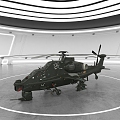 Military aircraft fighter helicopter 3d model