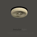 Modern Annular Light Interior Design For Ceiling With White Circular Shape 3d model