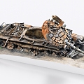 T72B Tank Wreck Scrapped Tank Abandoned Tank 3d model