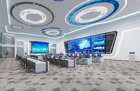 Command Center Monitoring Center 3d model