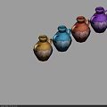 Assorted Color Ceramic Vases With Geometric Patterns For Home Decor