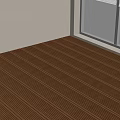Brown Striped Wooden Floor In Room Corner With White Walls And Window