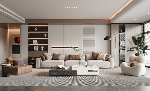 modern living room 3d model