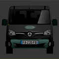Teal And Gray Living Supplies Delivery Van Featuring Renault VOLEA Envelope Logo