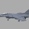 Military Fighter Jet With Gray Body Single Seat Cockpit Tail Fin And Landing Gear