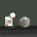 modern table lamp moon lamp 3d model