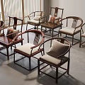 Modern Traditional Wooden Dining Chairs With Upholstered Seats And Classic Back Designs For Interior