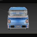 Blue Compact Car With Modern Design Black Windows And Stylish Wheels