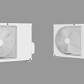 White Air Conditioner Fan With Modern Design And Double Units For Home Use