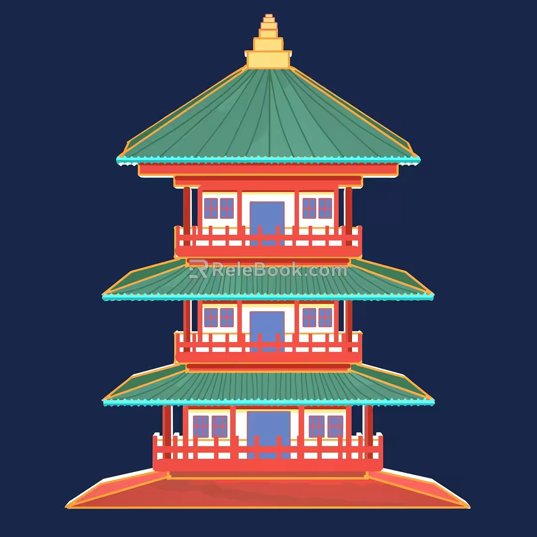 Architecture New Architecture National Tide Architecture Ancient Architecture Drum Tower Temple of Heaven Pagoda Zen Temple Buildings Temple 7 3d model