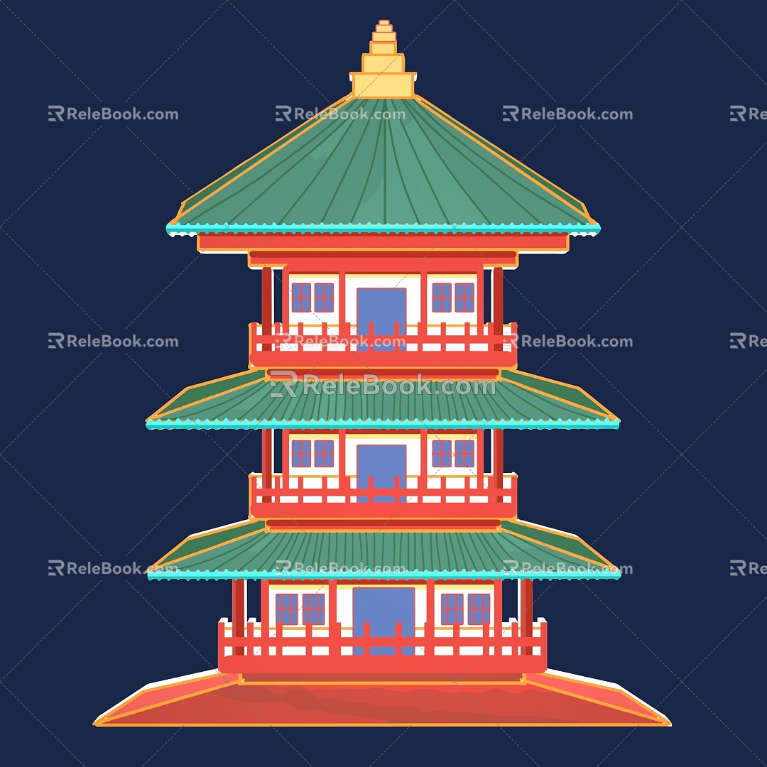 Architecture New Architecture National Tide Architecture Architecture Ancient Architecture Drum Tower Temple of Heaven Pagoda Zen Temple Buildings Temple 7 3d model