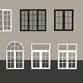 Casement Windows With Various Designs Including White Black Frames And Arch Top Styles