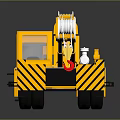FENGSHUN Yellow Mobile Truck Crane With Extendable Boom And Red Hook Equipment