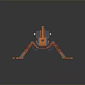 Game Movie Character Futuristic Mechanical Spider With Orange Red Legs Black Top Design