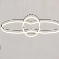Sleek Modern Circular Chandelier Design With Illuminated LED Rings And Metal Frame