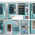 Vending Machine Automatic Beverage Machine Vending Machine Freezer 3d model