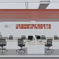 Sleek Modern Office Pantry With Full Height White Storage Cabinets And Practical Work Amenities