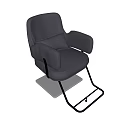 Ergonomic Modern Massage Chair With Leather Upholstery And Metal Support Frame