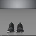 Modern Nike Athletic Sneakers with Dark Gray Upper Blue Red Accents and White Sole