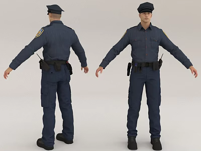 Professional Police Security 3d model