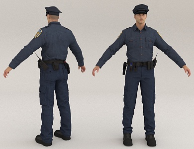 Professional Police Security 3d model