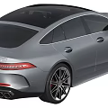 Sleek Silver Sporty Car Design With AMG Styling Black Alloy Wheels And Streamlined Body