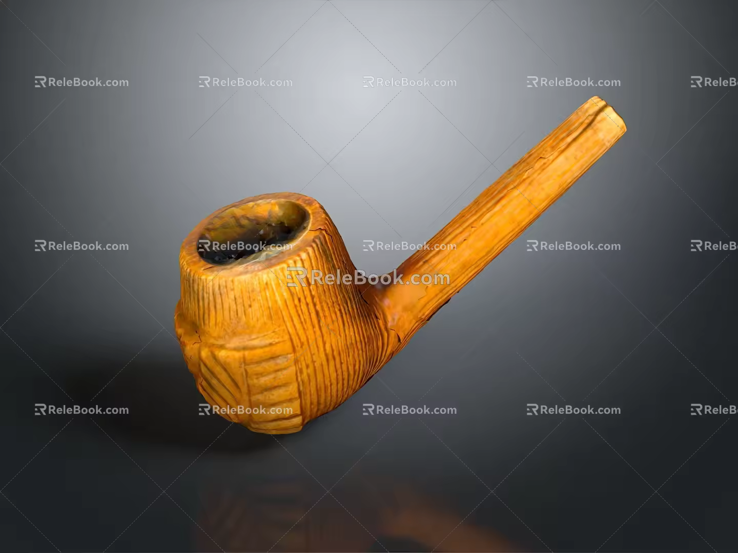 Pipe Wooden Pipe Smoking Drought Smoke Drought Pipe Realistic 3d model