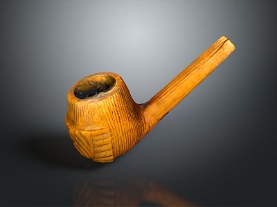 Pipe Wooden Pipe Smoking Drought Smoke Drought Pipe Realistic 3d model