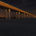 Linfen City Binhe West Road Viaduct Lighting and Rainbow Bridge Lighting 3d model