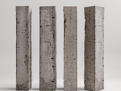 modern column concrete column cement column 3d model