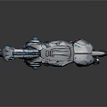 Metallic Mechanical Horse Character With Blue Glowing Eyes And Shiny Surface