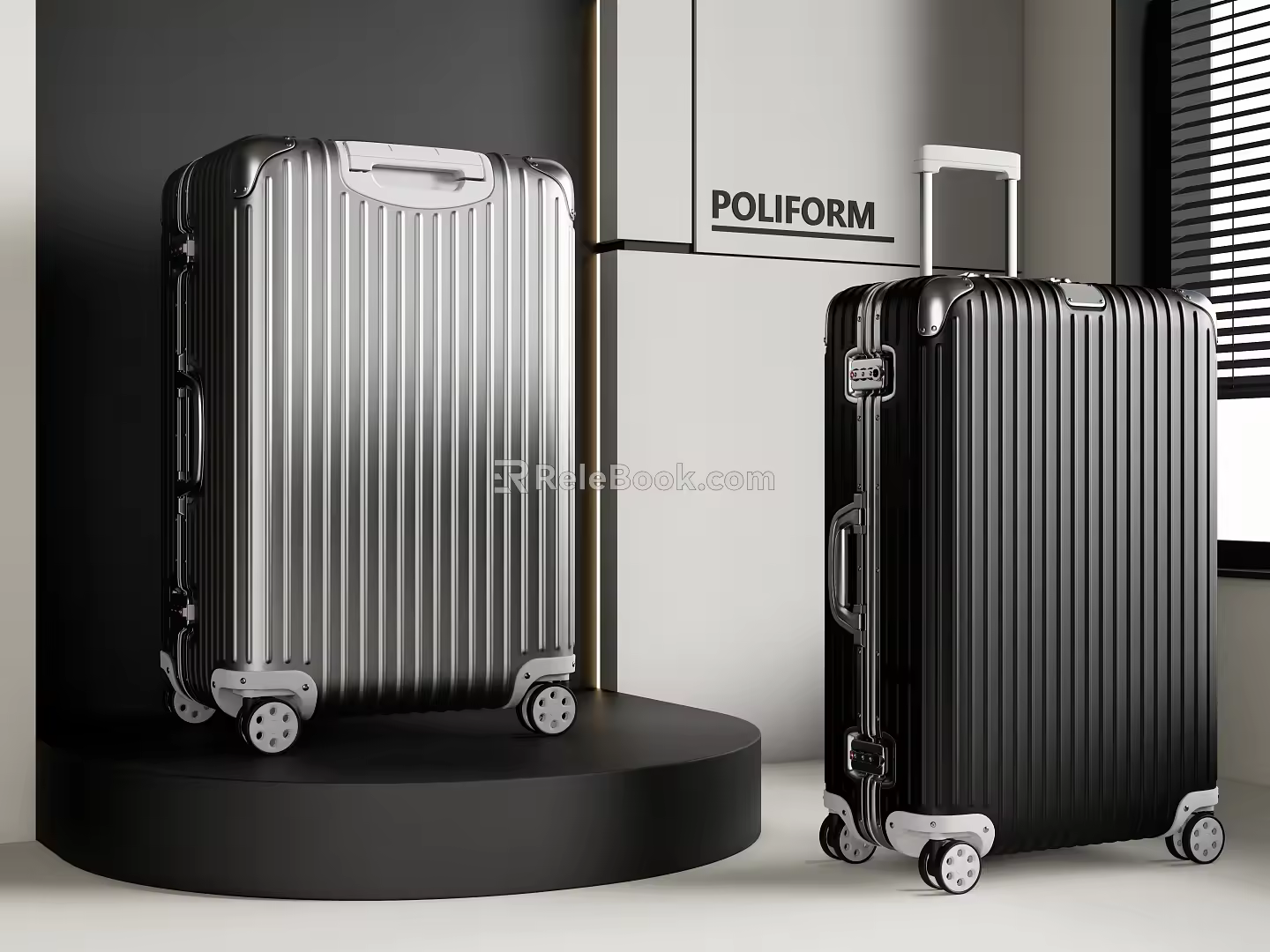 POLIFORM luggage trolley case password box 3d model