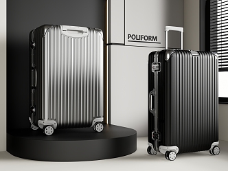 POLIFORM luggage trolley case password box 3d model