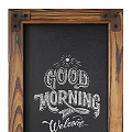 Chalkboard Menu With Good Morning Welcome And Appetizer Food Items Illustrations