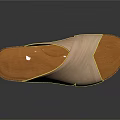 Light Brown Wooden Sole Wedge Sandals With Crisscross Straps For Casual Summer Wear