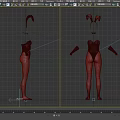 Black Bunny Costume Set With Bodysuit Ears Gloves And Gold Accents