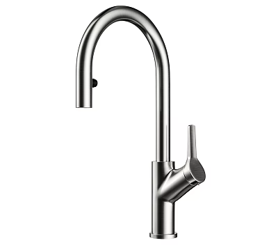 Modern Stainless Steel Kitchen Faucet With High Arc Spout And Single Handle 3d model