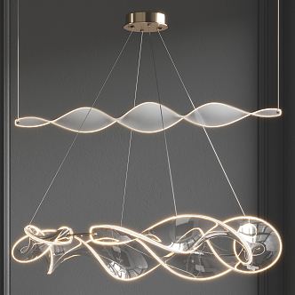 Modern Chandelier Simple Chandelier Combination 3d model