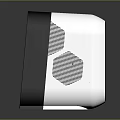 Sleek Black And White PC Case With Modern Design And Ventilation Grilles