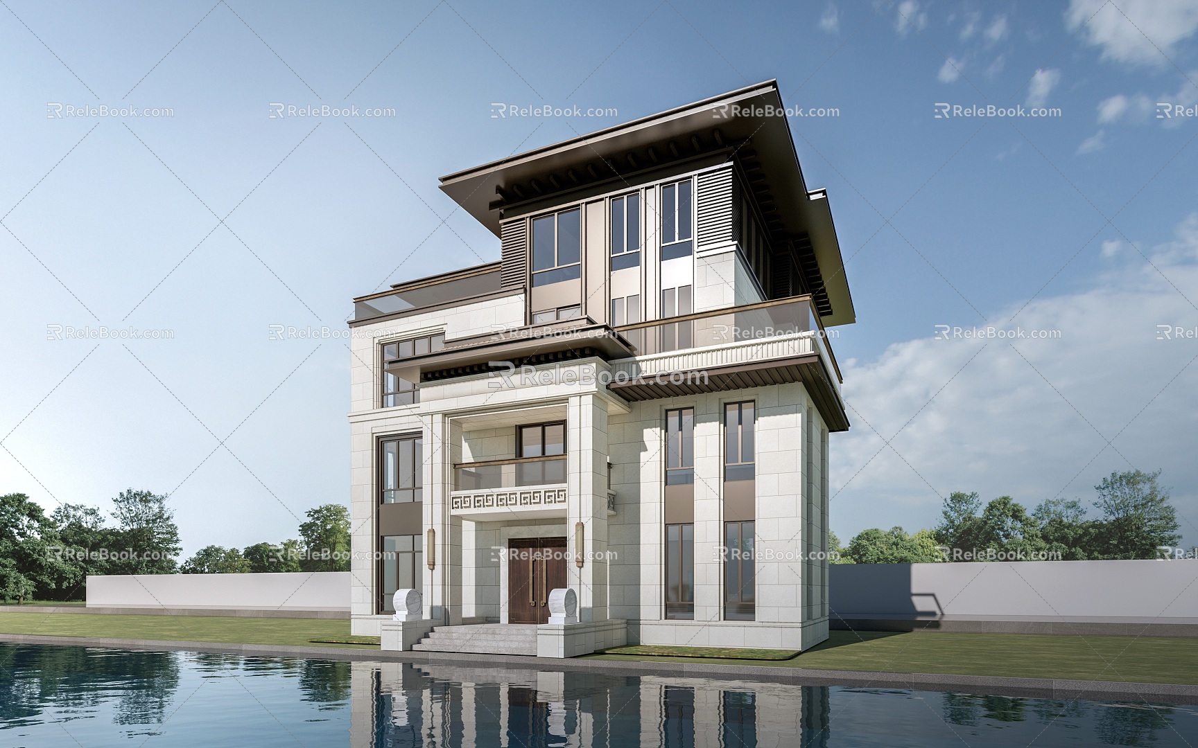 Modern Single-Family Villa Country House Homestay Villa Country Villa 3d model