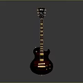 Red Gradient Solid Body Electric Guitar With Steel Strings For Daily Use