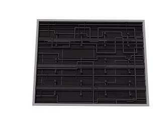 Industrial air duct ceiling air conditioning duct ceiling line pipe trunking duct fire fighting duct 3d model