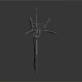 Multi Arm Mechanical Device with Extended Arms Top Antenna and Base Support Structure