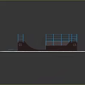 3D Skatepark Layout For Sports Fitness With Ramps Rails And Platforms Design