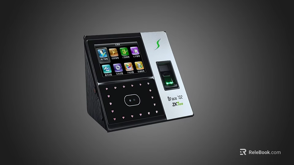 Monitoring Room Security Access Control System With Fingerprint Scanner And Touchscreen Icons 3d model 