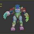 Muscular Bear Character In Shiny Silver Armor As Fantasy Warrior With Metallic Build