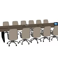 Conference tables and chairs 3d model