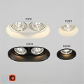 Downlights Spotlights Various Models With White Black Housing And Single Double Lamp Heads