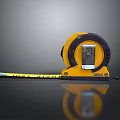 Yellow Retractable Tape Measure as Essential Daily Necessity Accurate Measuring Tool