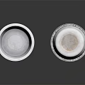 Two Silver Metal Containers as Daily Living Supplies with Smooth Shiny Surface and One Lid